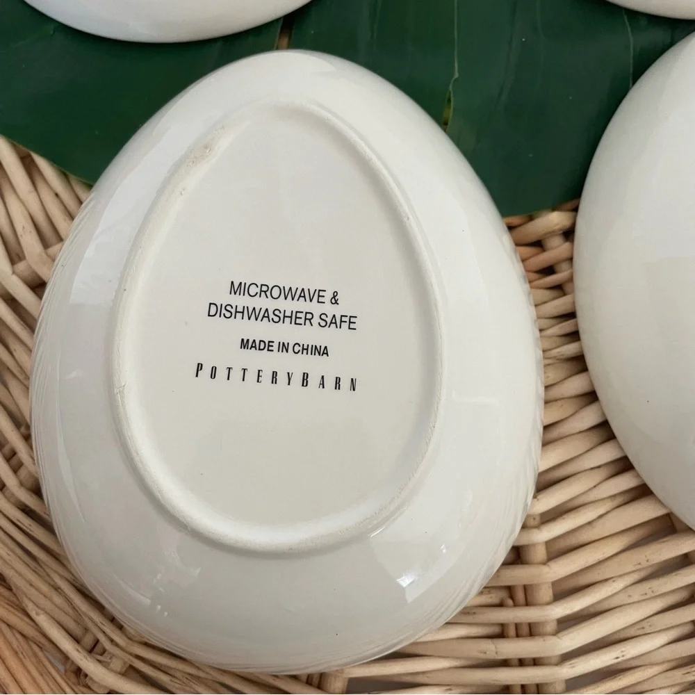 Pottery Barn Springtime Easter Bunny Rabbit egg bowls four different set of 3